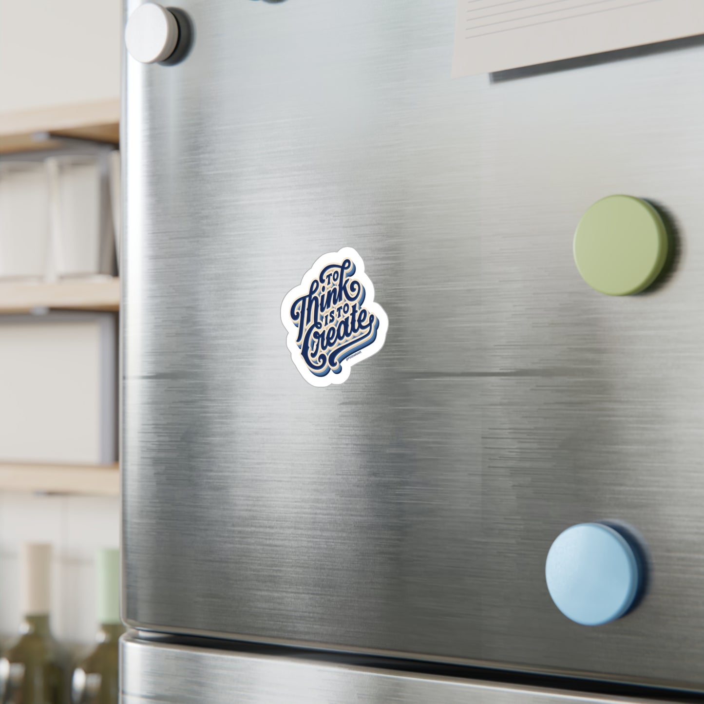 To Think is to Create Sticker - Blue