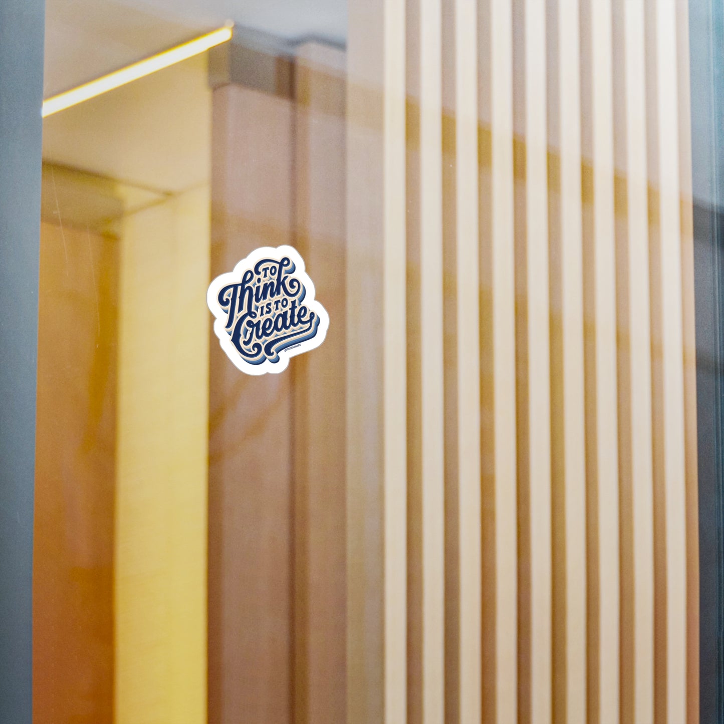 To Think is to Create Sticker - Blue